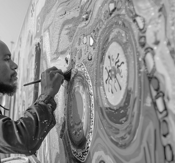 Artist at work